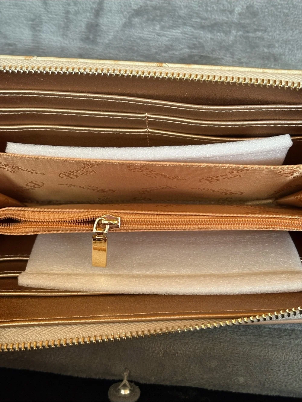 Tan Vegan Wristlet Wallet